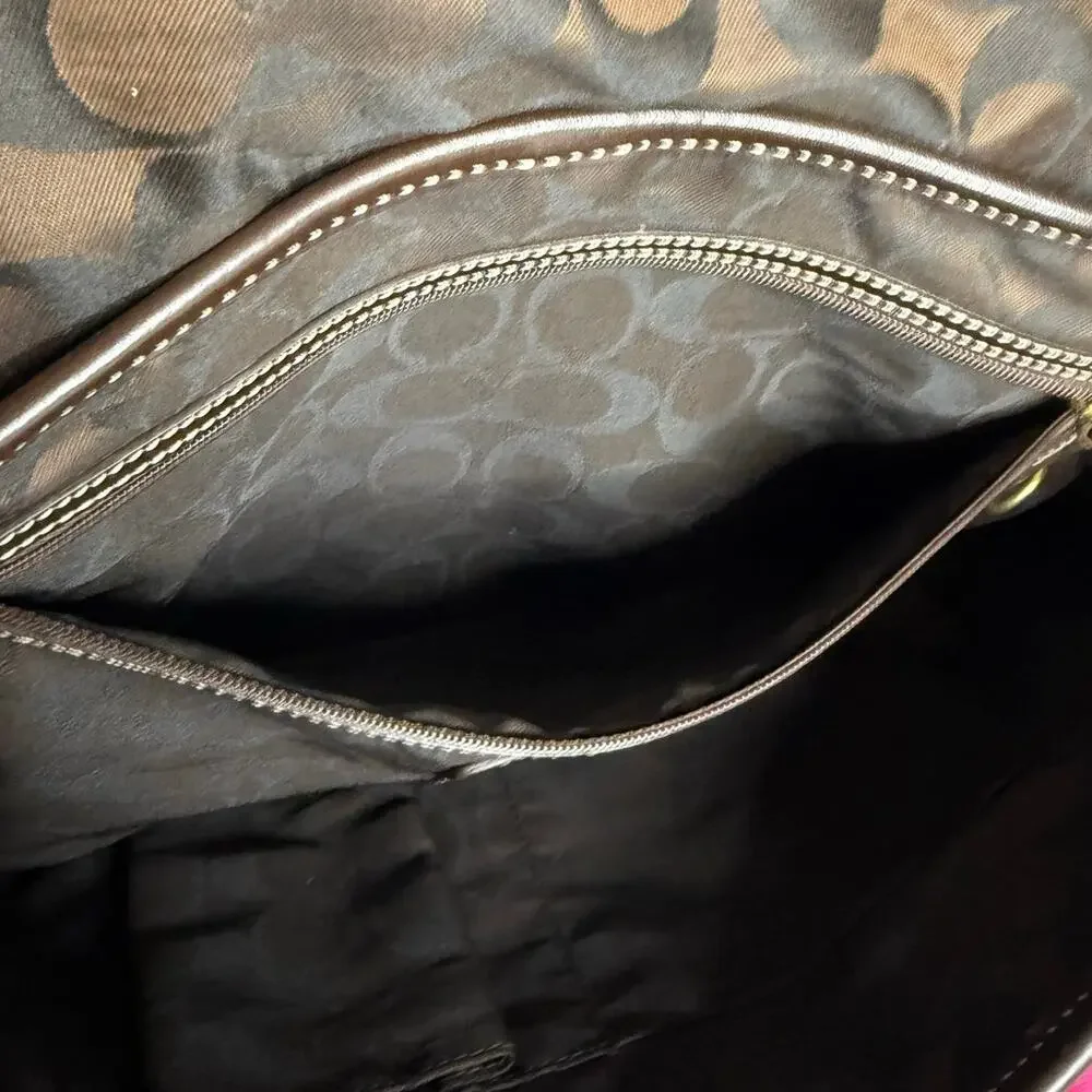 y2k COACH Vintage 2004 Pink Hampton Suede SOHO Flap Satchel
